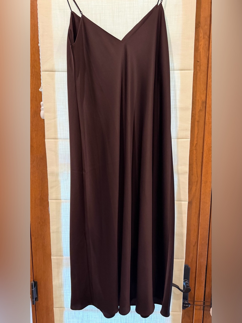 Uniqlo burgundy  Midi Slip Dress with Spaghetti Straps